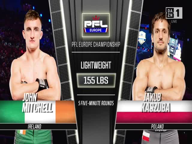 PFL EUROPE: 🇮🇪 John Mitchell and 🇵🇱 Jakub Kaszuba faceoff #mma 